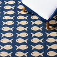 thumbnail image 5 of SAFAVIEH Courtyard Tranter Fishes Indoor/Outdoor Runner Rug, Navy/Beige, 2'3" x 14', 5 of 11