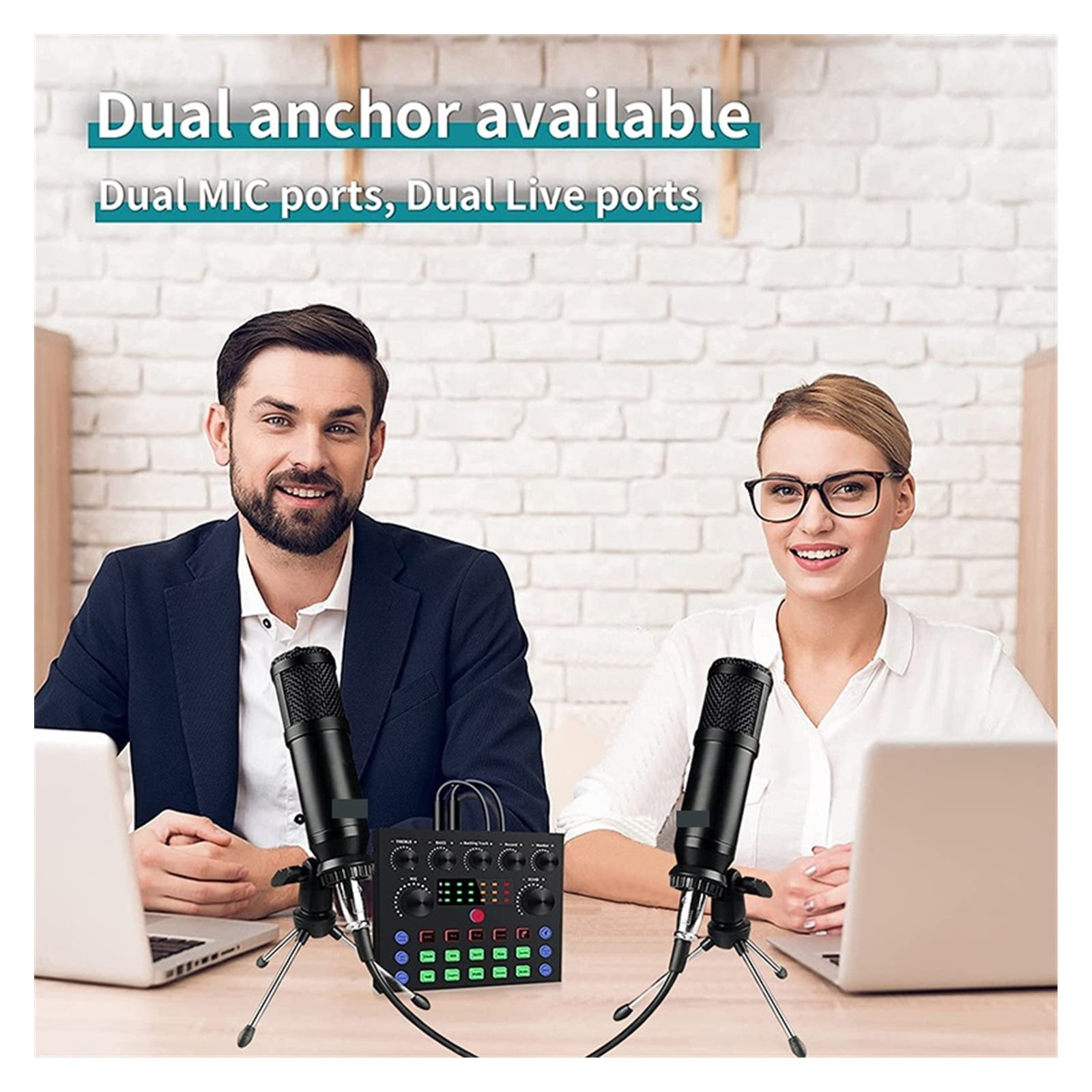 Condenser Microphone Kit With Audio Mixer For Streaming,Voice Changer Microphone For Live Podcast Equipment Bundle,Karaoke ,Easy to Operate