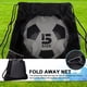 thumbnail image 3 of Bolsa de fútbol con cordón para niños, mochila de baloncesto plegable, bolsa de gimnasio, mochila deportiva con bolsa de malla de pelota desmontable para voleibol, béisbol, yoga, negro Ormromra SM-222, 3 of 6