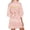 Pink, variant on Lkhaha Women Bridesmaid Satin Short Robe 3/4 Sleeve Letter Print Kimono Style Loungewear Beige L