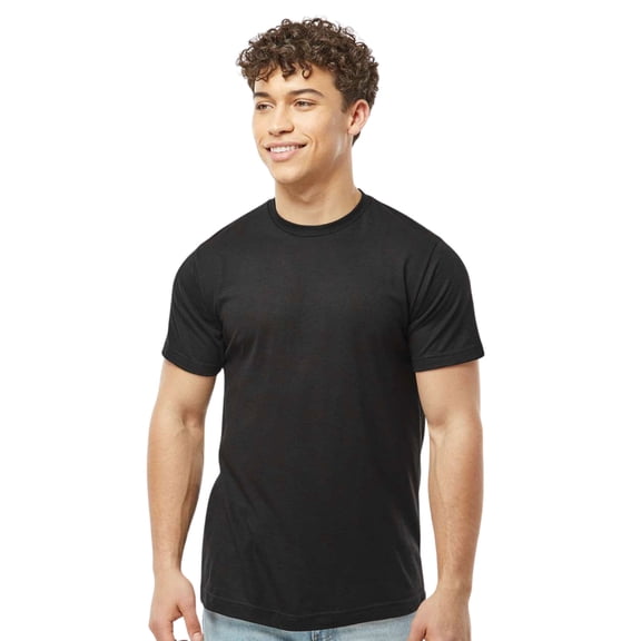 Crown Craze® Unisex Crewneck T-Shirts 65/35 Polyester/Ring-spun Cotton Plain Short Sleeve Tee Shirts (Black, S)