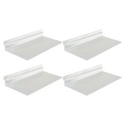 Slatwall Accessories Plastic Shelves Transparent Shoe Rack Clear and Fixtures Holder 4 Pcs