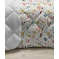 thumbnail image 3 of Natural Down Alternative Comforter, Floral Theme Abstract Leaves and Flowers Strawberries Images on Plain Backdrop, Microfiber Quilt for All Season, 5 Sizes, Multicolor, by Ambesonne, 3 of 3