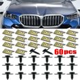 thumbnail image 2 of 60 arandelas de metal en forma de U para tornillos y tuercas para parachoques de coche BMW E46 E92 E90 F10, tornillos de cabeza cruzada, clip de protección del motor, hoja de chasis, 2 of 5