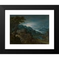thumbnail image 2 of Marten Van Valckenborch 18x15 Black Modern Framed Museum Art Print Titled - The Reconciliation of Jacob And&nbsp;Esau (1595), 2 of 5