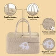 thumbnail image 7 of CHERISHGARD Baby Diaper Caddy, 14.17*8.66*7.09Nursery Storage Basket,Cotton Rope Basket Changing Table Caddy, 7 of 7