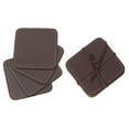 thumbnail image 1 of 4PC Square Genuine Leather Coasters Cherry, 1 of 3