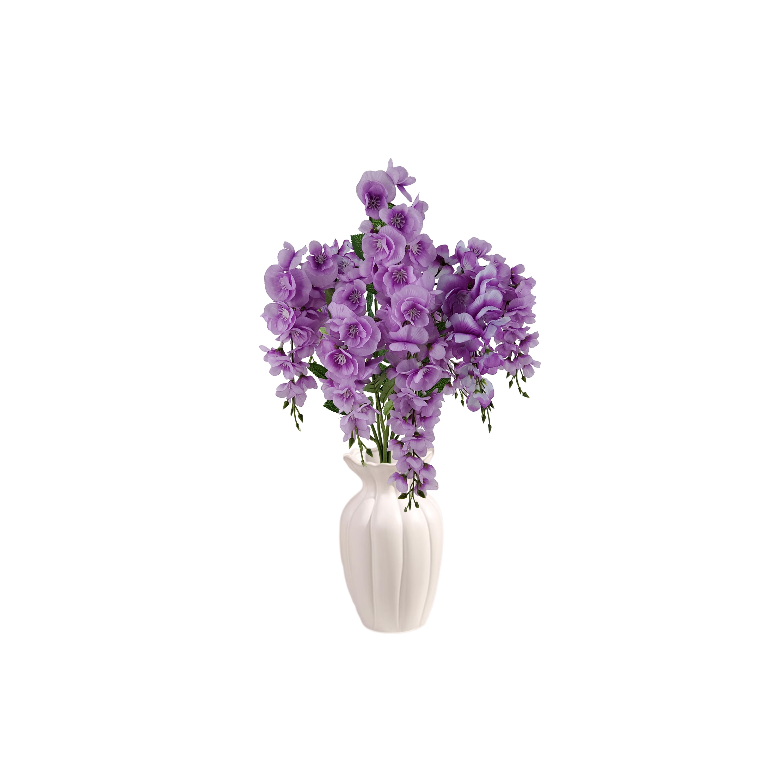 Mainstays Indoor Artificial Wisteria Bouquet, Purple Color, Assembled Height: 20"