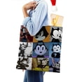 thumbnail image 4 of Felix Aesthetic The Cat Gift Basket Initial Canvas Tote Bag with Pocket Embroidery Personalized Tote for Mom Teacher Friend 14"*16", 4 of 6