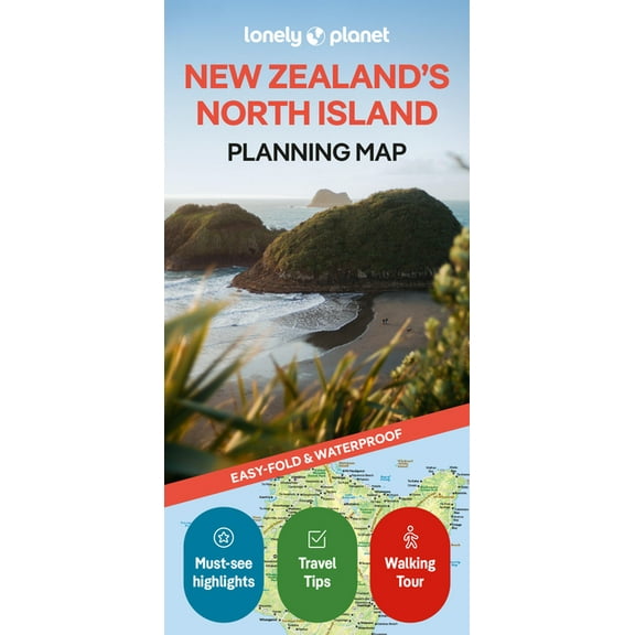Map Lonely Planet New Zealand's North Island Planning Map, (Paperback)