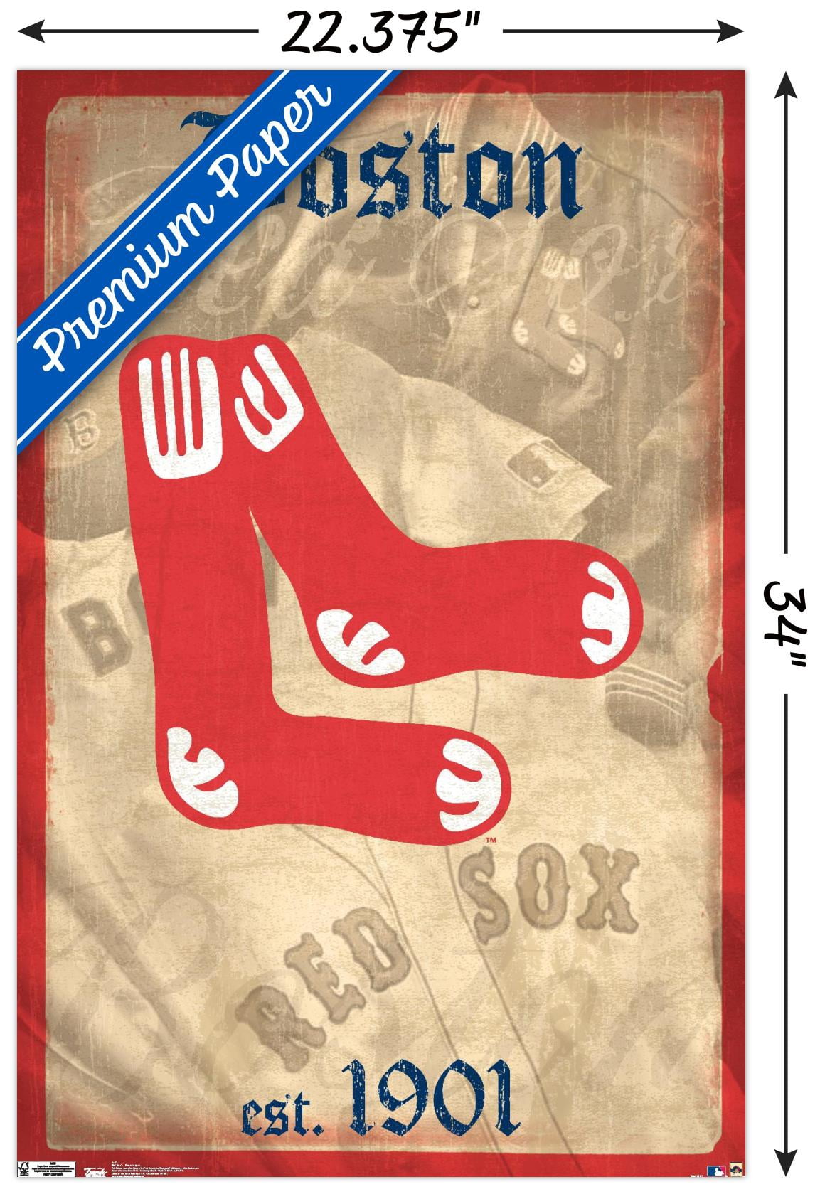 MLB Boston Red Sox - Retro Logo 14 Wall Poster, 22.375" x 34"
