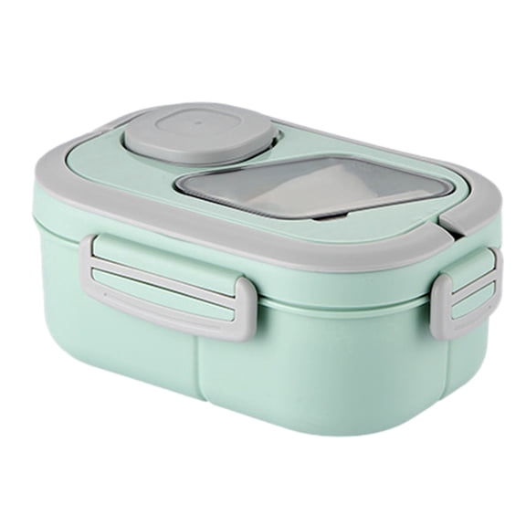 40oz Adult Bento Food Storage Container with Multiple Compartments Leak Proof Microwave Reusable Lunch for School Travel Durable PP Material Built-In Handle