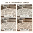 thumbnail image 7 of ODIKA 2'x3' Beige Mushroom Natural Geometric Abstract Washable Accent Rug Contemporary Grid Pattern With Curved Lines Pet Friendly, Bedside Mat for Bedroom, Nursery, RV, 7 of 7