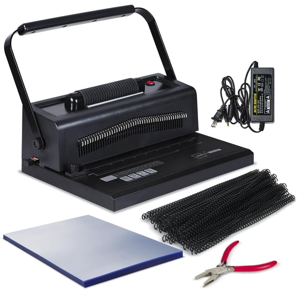 Máquina encuadernadora en espiral Binditek, perforadora manual, insertador eléctrico