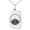 Silver, variant on Stainless Steel Lotus Zen Engraved Small Rectangle Dog Tag Charm Pendant Necklace