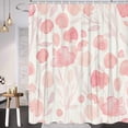 thumbnail image 2 of Watercolor Floral Shower Curtain Anime Design Polyester Waterproof Fabric Shower Curtain, 2 of 10