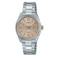 thumbnail image 1 of Casio Standard Montre pour Femme Analogique en Acier Inoxydable, Cadran Pêche, Quartz LTP-1302DD-4A2V, 1 of 1