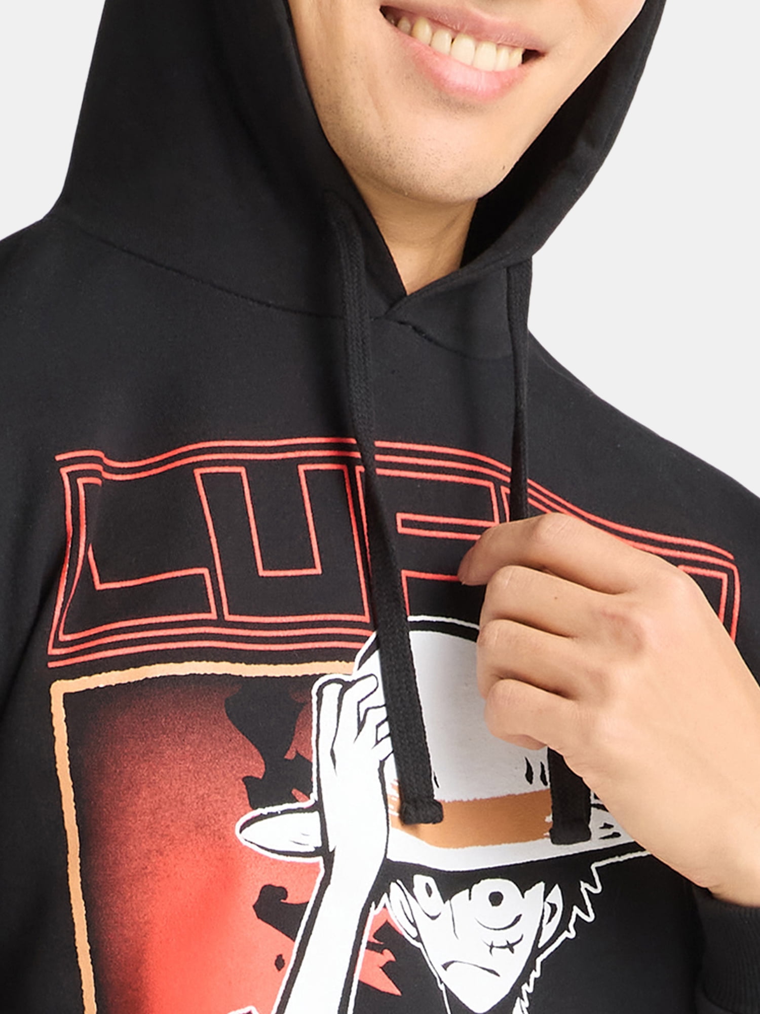 One Piece Men's & Big Men's Oversize Print Graphic Hooded Sweatshirt, Sizes S-3XL