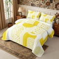 thumbnail image 3 of Manfei Minimalist Floral Stripes Quilt King 3 Pieces,Vintage Aesthetics King Coverlet Set,1 Bedspread and 2 Pillowcases, 3 of 7