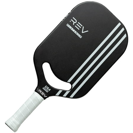 REV Platinum Edgeless Pickleball Paddle, Carbon Fiber Face, Polypropylene Honeycomb Core, 8oz, Black