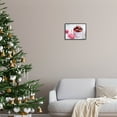 thumbnail image 2 of Gleaming Red Christmas Ornaments Holiday Photograph Black Framed Art Print Wall Art, 2 of 7