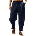 thumbnail image 3 of Men's Elastic Solid Cotton Casual Pants Loose Breathable Comfort Fit, 3 of 5