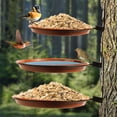 thumbnail image 6 of Wall Mounted Bird Feeder and Bird Bath Spa, 2-in-1 Rotating Tree Mounted Bird Water Bowl with 2 Trays for Outdoor Garden Deck, Terracotta Color, 6 of 6