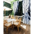thumbnail image 5 of nqOlkjepod Outdoor Curtains for Patio Waterproof, Navy Blue Palm Leaves Outdoor Privacy Panels Grommet, Tropical Botanical Vintage Blackout Outside Curtains for Porch/Cabana/Pergola 54"x84", 1 Panel, 5 of 8