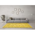 thumbnail image 3 of Ahgly Company Machine Washable Indoor Round Persian Yellow Traditional Area Rugs, 6' Round, 3 of 4