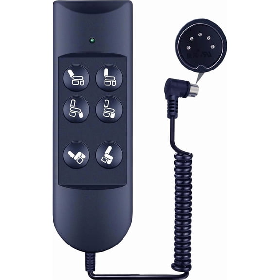 6 Button 5 Pin Lift Chair Remote Replacement fit for Home Power Recline Hand Control, for Okin, for Dewert, for Limoss, for Golden, for Catnapper