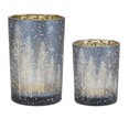 thumbnail image 2 of Melrose International Candle Holder (Set of 2) 4.5"H, 6.5"H Glass, 2 of 5