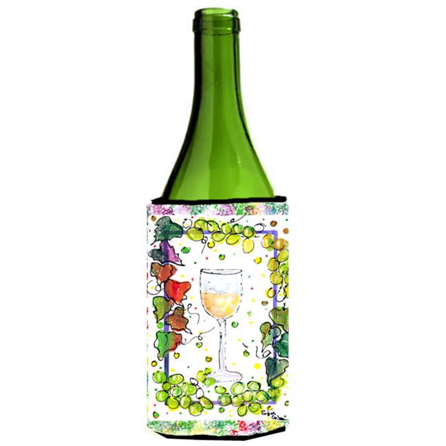 Multicolor Caroline's Treasures KJ1206LITERK Fall Leaves Schnauzer Wine Bottle Koozie Hugger Wine Bottle 