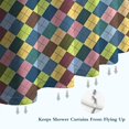 thumbnail image 6 of Multi Color Diamond Checkerboard Checkered Pattern Shower Curtain 36"x72" ,Bathroom Decorative Shower Curtains Set with 12 Hooks,Modern Waterproof Washable Shower Curtain, 6 of 6