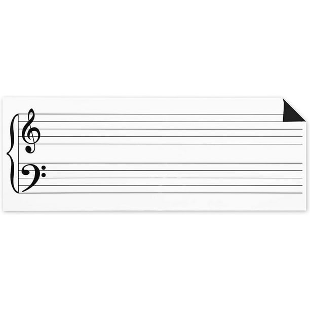 Dry Erase Music Staff Whiteboard Sheet, Laminated Poster 45.5