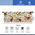 thumbnail image 3 of Flower Vintage Kitchen Curtain Valance 54W x 18L Inch Burnt Orange Blossom Botanical Plant Rod Pocket Short Cafe Small Window Treatment Drapes Decor, 3 of 6