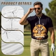 thumbnail image 5 of Aplkyhs Golf Deer Matching Couple Tennis Shirts Quarter Zip Matching Golf Shirts for Couple Machine Washable Mens Hawaiian Shirt for Golf,Tennis,Hiking,Running,Gym, 5 of 6