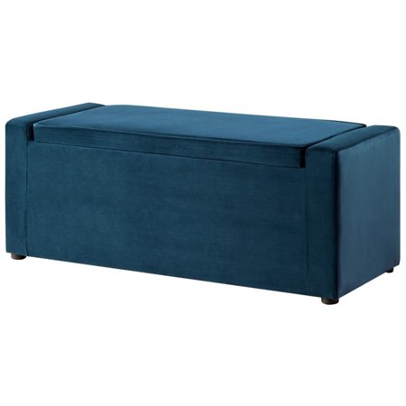 Jake Blue Velvet Storage Bench - Shoe Storage ...