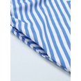 thumbnail image 6 of Blue And White Striped Halter Neck Maxi Dress For Women, 6 of 7