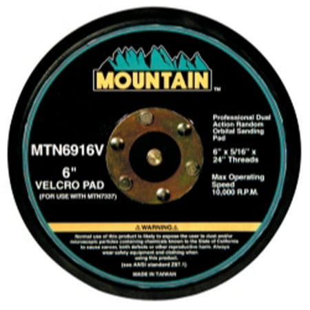 Mountain 6916V Professional Dual Action Random Orbital Sanding Pad with Velcro Backing