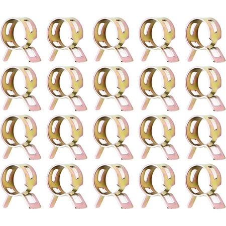 

WCX 100pcs 4/9 / 12mm Spring Band Type Action Hose Pipe Clamp Low Pressure Air Clip Clamp Fasteners Assortment Kit for Plumbing Automotive and Mechanical-0614