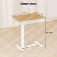 thumbnail image 3 of Costway C Shaped Side Table Height Adjustable Overbed Bedside Table with Hook & Cup Holder Natural, 3 of 10