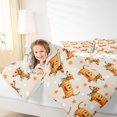 thumbnail image 5 of Manfei Kawaii Dog King Bedding, Halloween Pumpkin Dachshund King Bed in a Bag, Orange, Stars Reversible, 7pcs, 5 of 6
