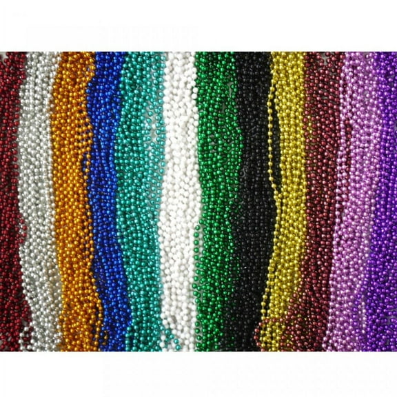 Mardi Gras Beads Bulk Necklace Assortment - 144pcs | Package Of 144