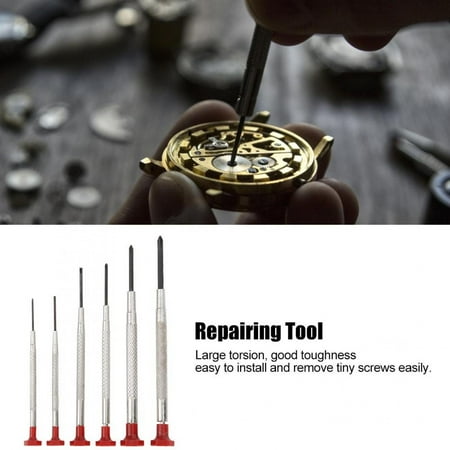 

EOTVIA Screwdriver Set 6Pcs Screwdriver Set With Slotted Crossed Bits Mobile Phone Clock Watch Repairing Tools Screwdriver Bits Set