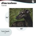 thumbnail image 4 of Stupell Industries Rustic Lodge Black Greyhound Portrait Canvas Art, 48 x 36, by George Dyachenko, 4 of 8