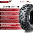 thumbnail image 2 of Set 4 UTV ATV Tires 24x9-10 & 24x11-10 6PR for 05-16 Kawasaki Mule 610 4x4, 2 of 6