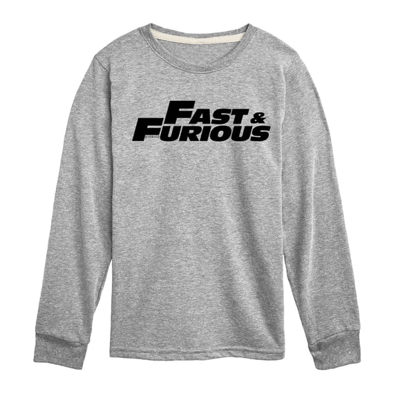 Fast & Furious - Logo Black - Youth Boys Long Sleeve Graphic T-Shirt