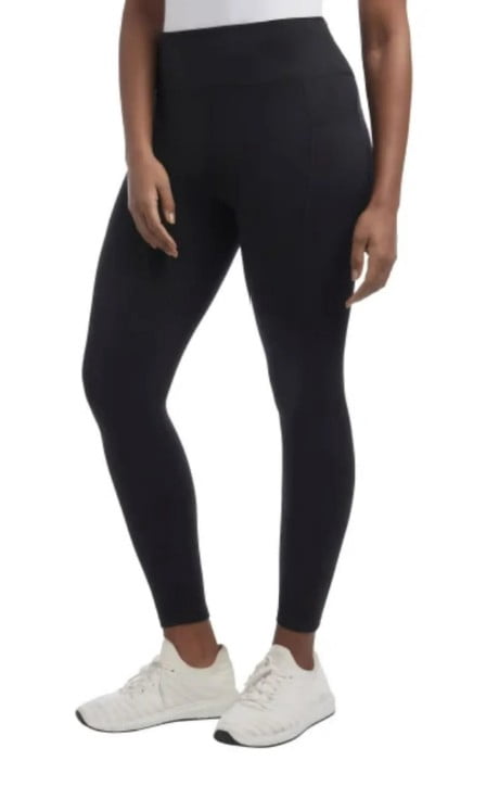 Danskin Women's Satin Stitch High Rise 7/8 Leggings - Black Salt