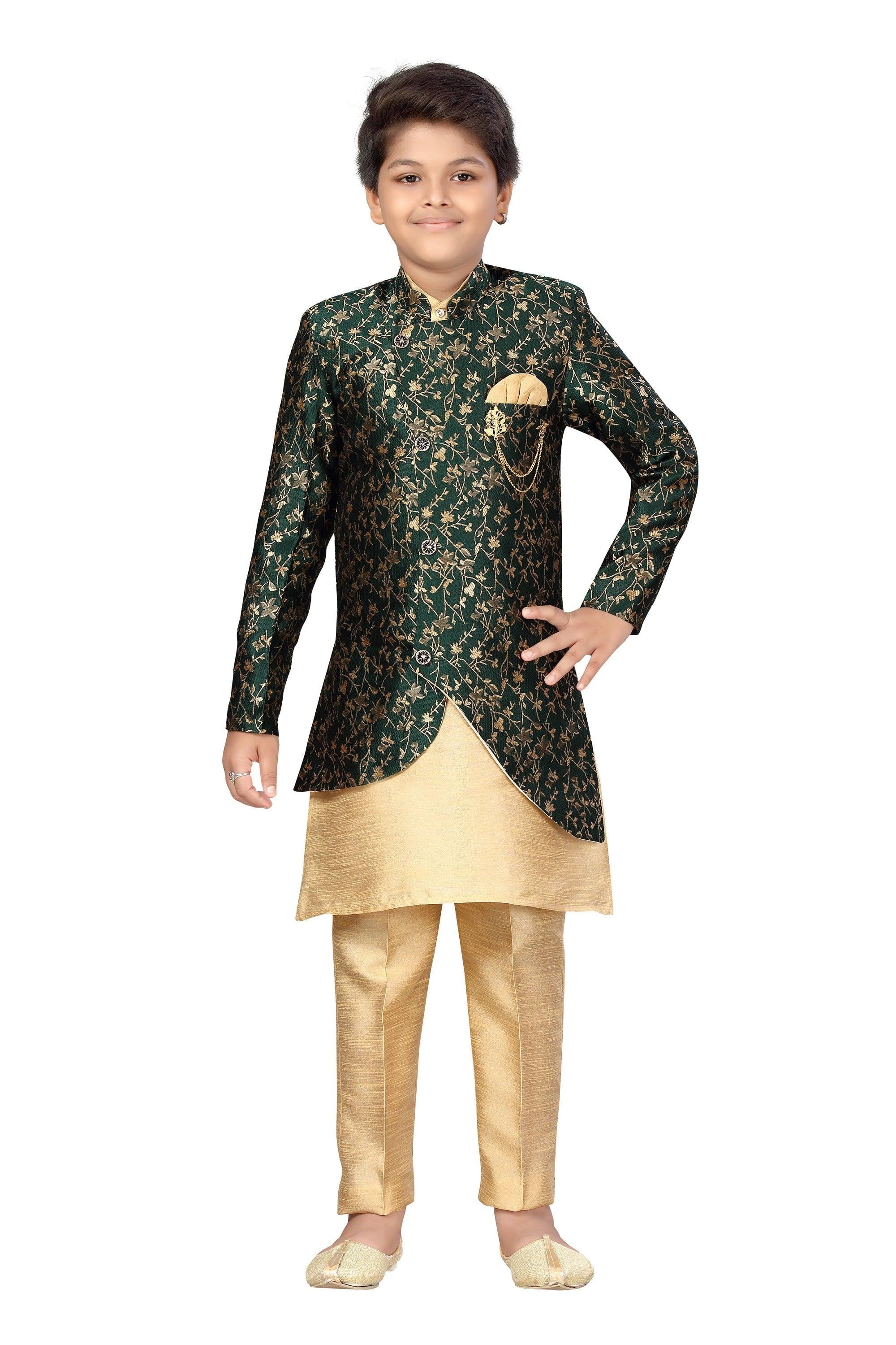 Ahhaaaa Kids Ethnic Wear Kurta and Pyjama Set for Boys