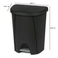 thumbnail image 2 of Sterilite 25 Liter Black Step Can, 2 of 8